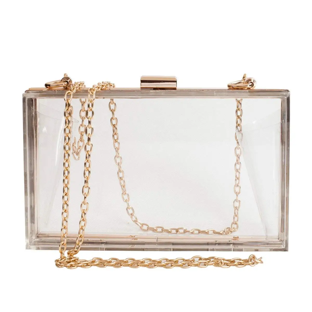

Fashion Women Cute Clear Acrylic Box Clutch Crossbody Purse Evening Bag