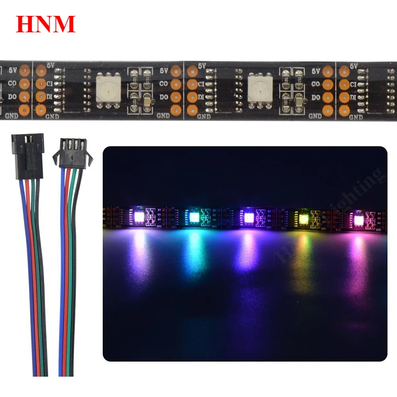 5V 32LEDs/m WS2801 LED Strip 5050 SMD RGB Pixel Light Individually Addressable Digital 2801 Neon Sign Christmas TV Strips| - AliExpress