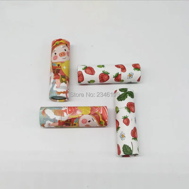 Пустой бумажный тюбик для бальзама губ 12 1 мм губной помады Lucky Cat Papery с клубничной