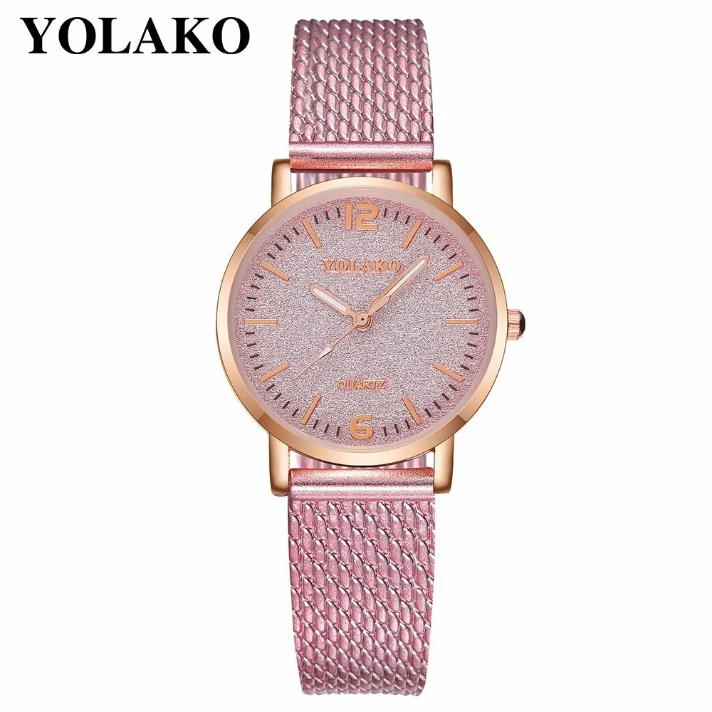 

YOLAKO Brand Fashion Women Starry Sky Watch Casual Luxury Plastic Leather Women Quartz Watch Relogio Feminino Hot