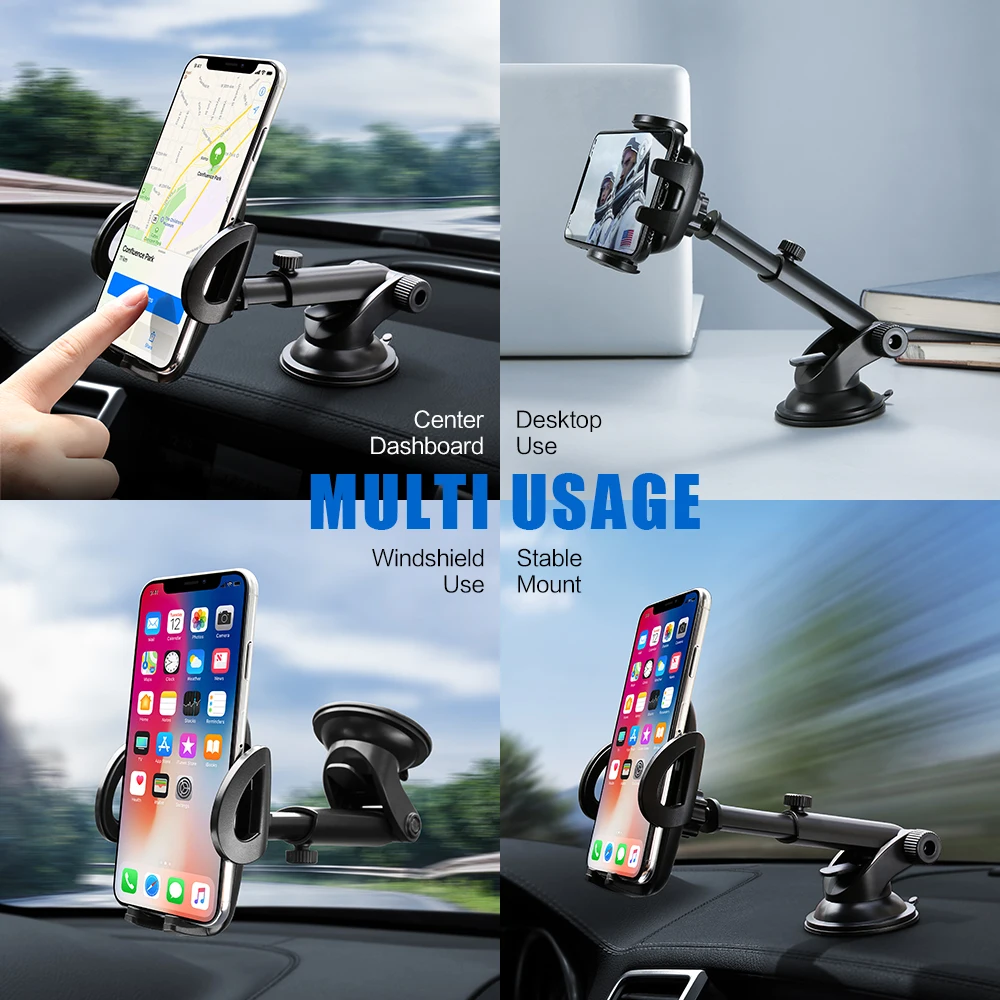  FLOVEME Universal Automatic Car Phone Holder For Samsung Galaxy S10 S9 S8 Car Holder For Phone In C