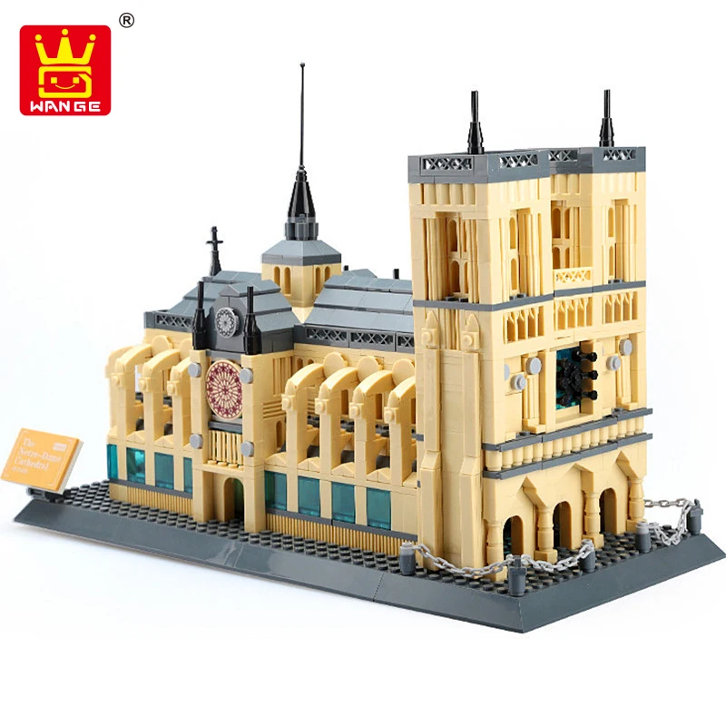 

Wange The Notre Dame Cathedral of Paris Building Blocks Model World's Great Architecture Series Famous Building Model Bricks Toy