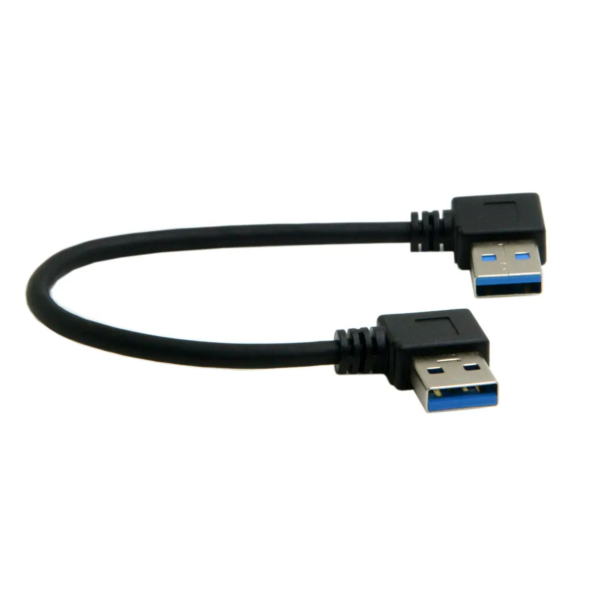 CY USB 3,0 type A Мужской 90 градусов левый угловой к USB 3,0 A Тип правый угловой удлинитель