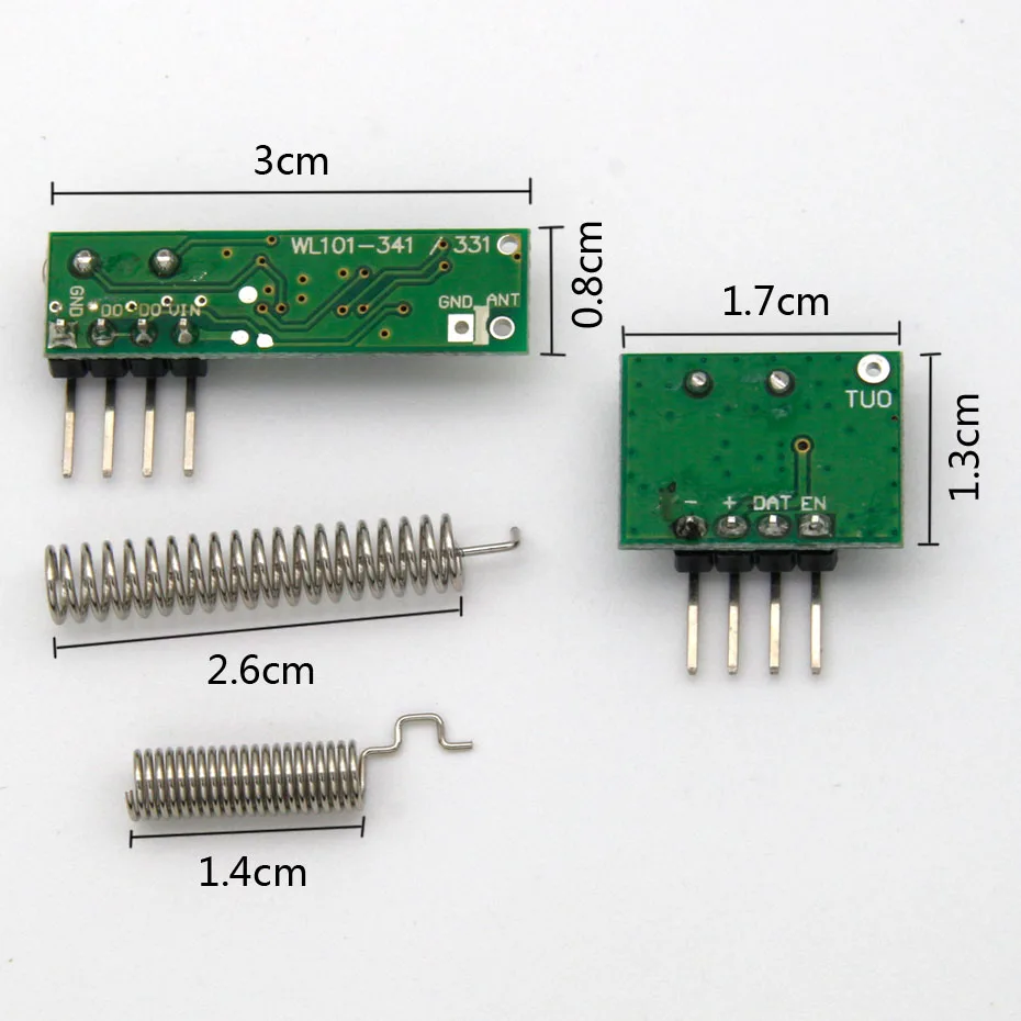 1 комплект радиочастотный модуль 433 МГц Супергетеродинный приемник и передатчик Комплект с антенной для Arduino uno Diy комплекты 433 МГц пульт дистанционного управления