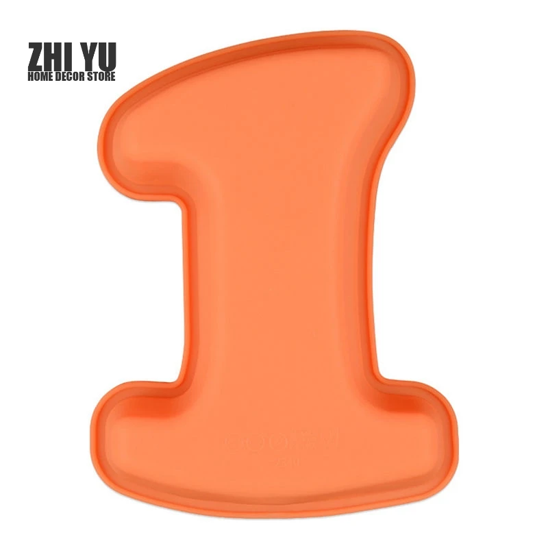 

ZY Momshand Large Silicone Number Cake Mold Pan Baking Tin Birthday Anniversary Number 1 Cake Mold