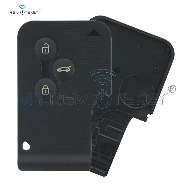 Remtekey 5 шт. карта смарт-ключа 3 кнопки для Renault Clio Logan Megane 2 3 Koleos Scenic Card cover черный пульт дистанционного ключа Fob Shell