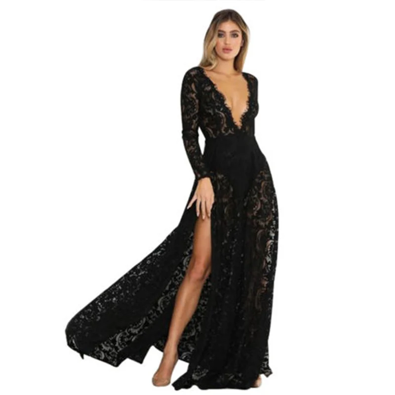 

Womens Formal Lace Long Dress Prom Bridesmaid Wedding Maxi Dresses HOT