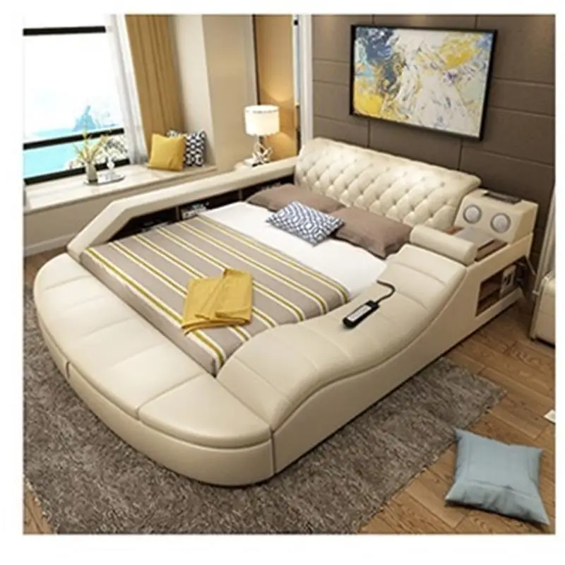 Single Set Meuble Maison Modern Recamaras Matrimonio Letto Ranza Leather bedroom Furniture De Dormitorio Mueble Cama Moderna Bed