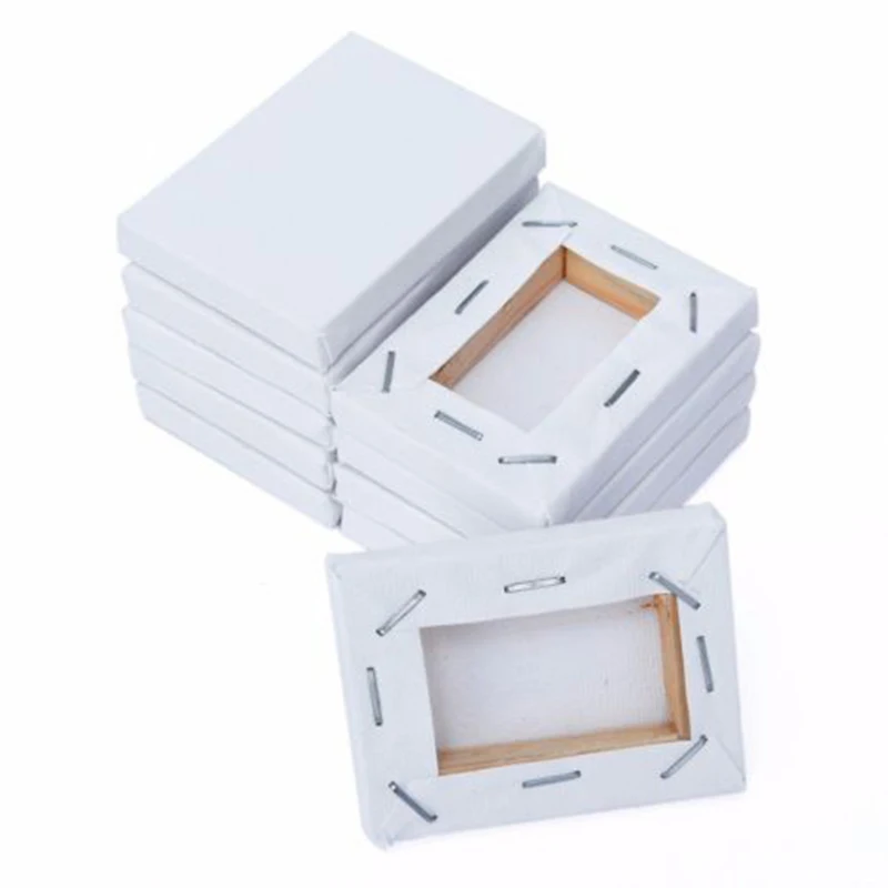 

10PCS Photo Frames White Mini Stretched Artist Cotton Oil Picture Frame Oil Painting Frame