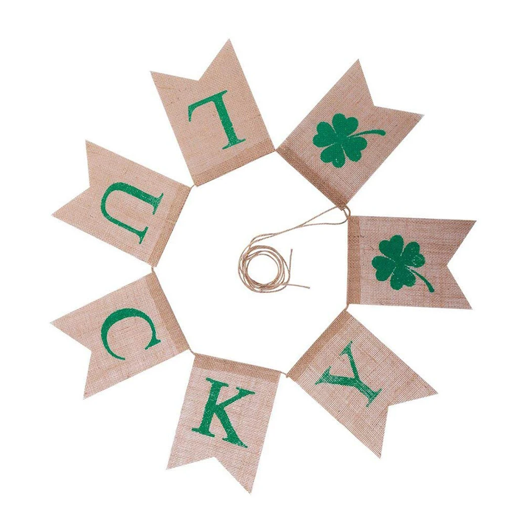 Подвесной баннер Lucky Clover Bunting Подвесные Украшения для вечеринки на День Святого