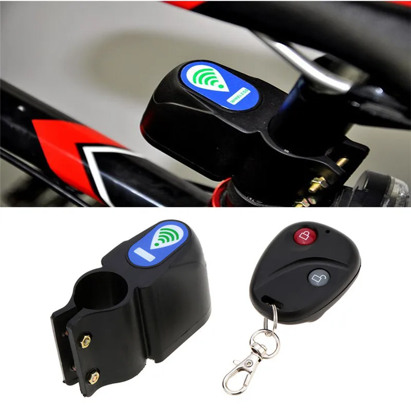 

Quality Anti-theft Bike Lock Cycling Security Lock Wireless Remote Control Vibration Alarm 110dB Bicycle Alarm
