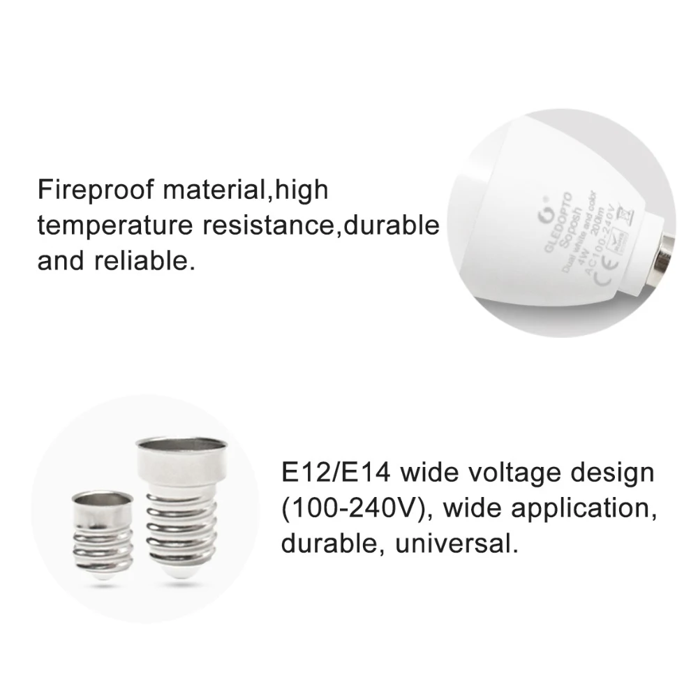 Zigbee ZLL светодиодный светильник 4 Вт RGB RGBW RGBWW CW Smart APP Control 110 В 220 в 230 240 E12 E14 работает с
