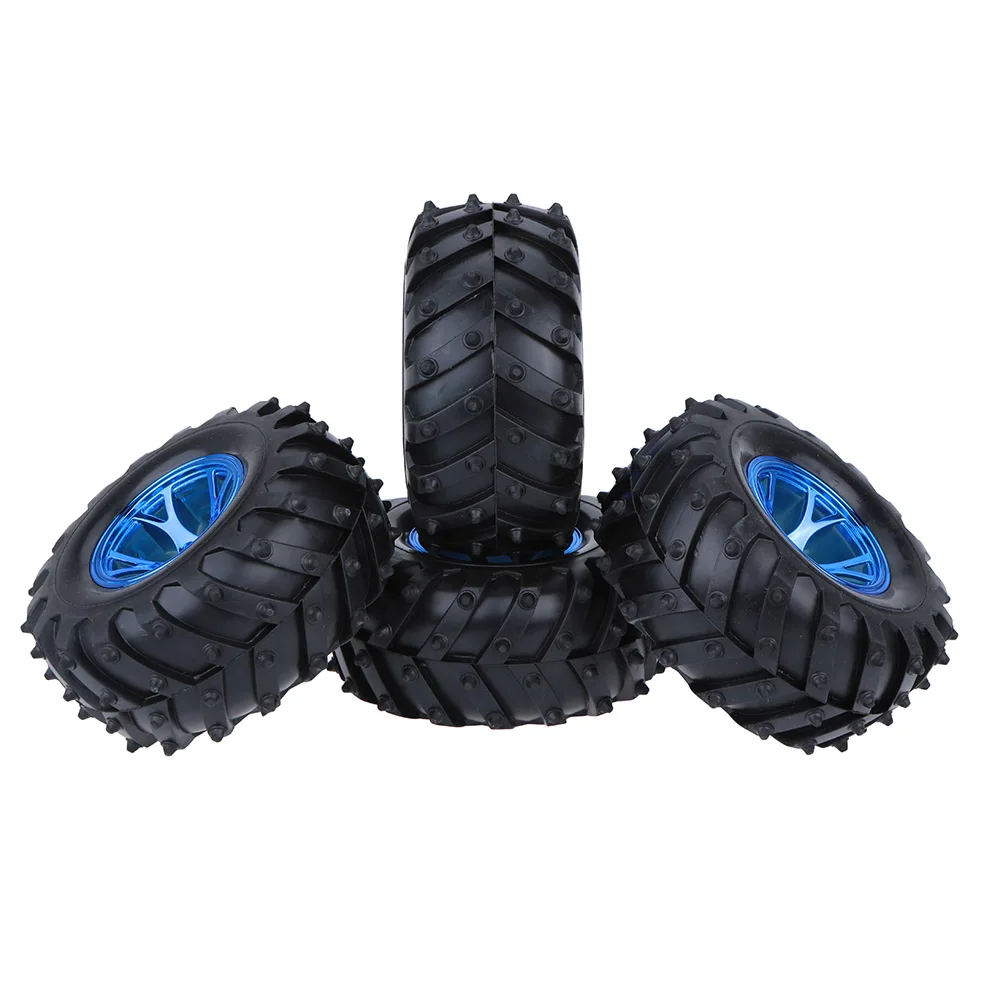 

4Pcs/Set Rubber Monster Truck Tire Tyres Rim Wheel For RC 1/10 Scale Models Traxxas HSP Tamiya HPI Kyosho RC Model Car Parts