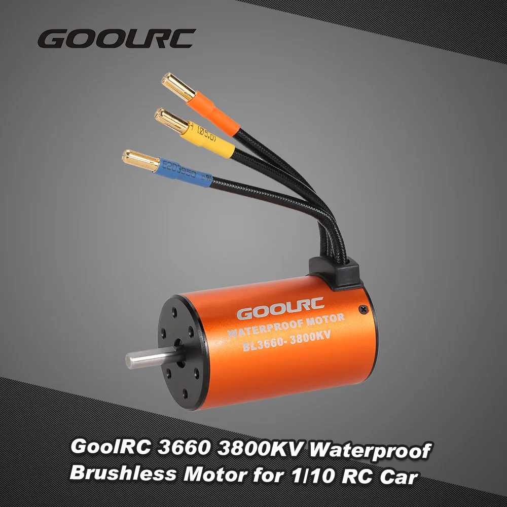 Оригинальный GoolRC 3660 3800KV водонепроницаемый бесщеточный мотор для 1/10