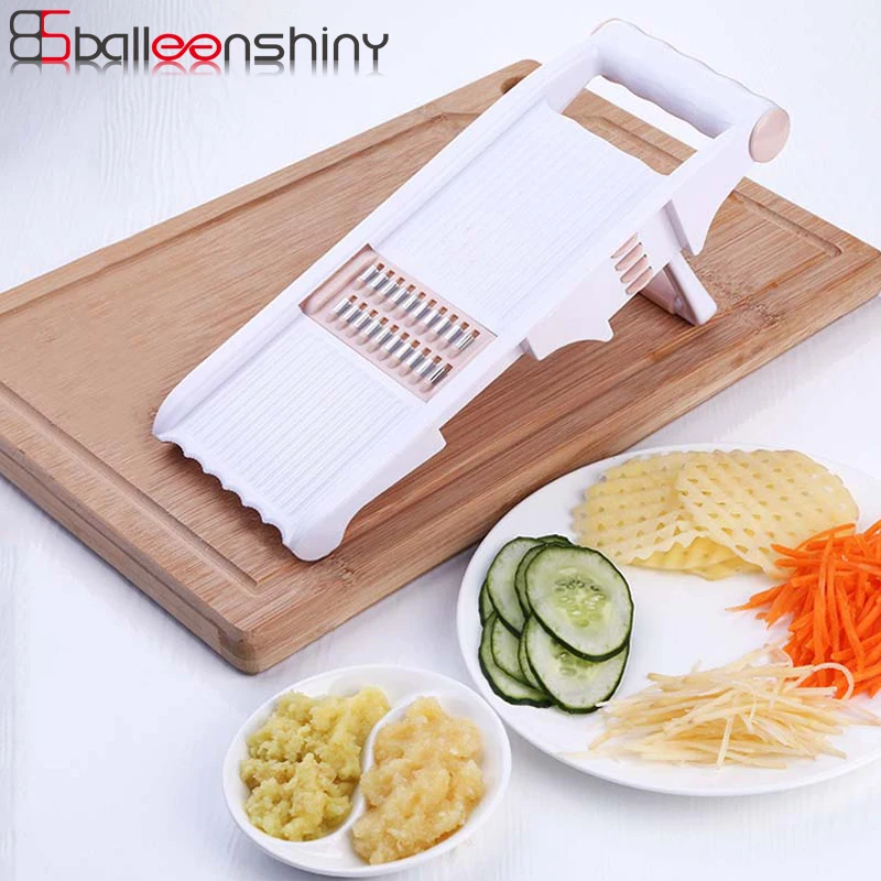 BalleenShiny الخضار الفاكهة القطاعة متعددة وظيفة البطاطس الجزرة 3 MM/4 MM تمزيق الأدوات القواطع أدوات المطبخ بشر
