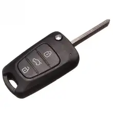 Кнопка дистанционного ключа случае высокое качество ABS прочный флип складной 3 Fob Shell Uncut лезвие для HYUNDAI i20 i30 56x30x15 мм #0111