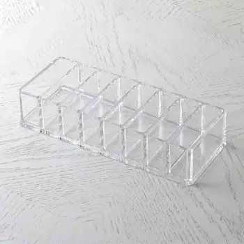 

8 Grid Transparent Acrylic Makeup Organizer Storage Box Nail Polish Rack Lipstick Makeup Brush Cosmetic Storage box Holder