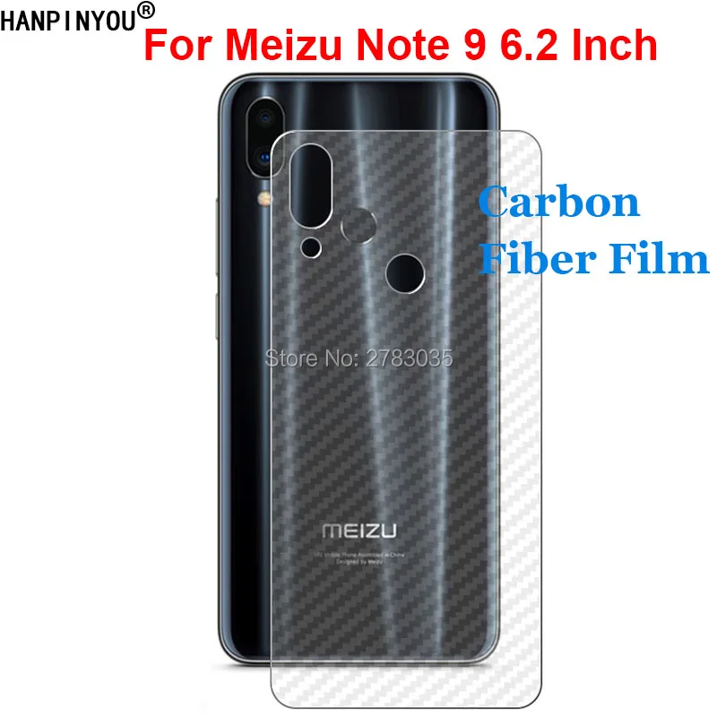 

For Meizu Note 9 6.2" Durable 3D Anti-fingerprint Transparent Carbon Fiber Back Film Screen Protector (Not Tempered Glass)