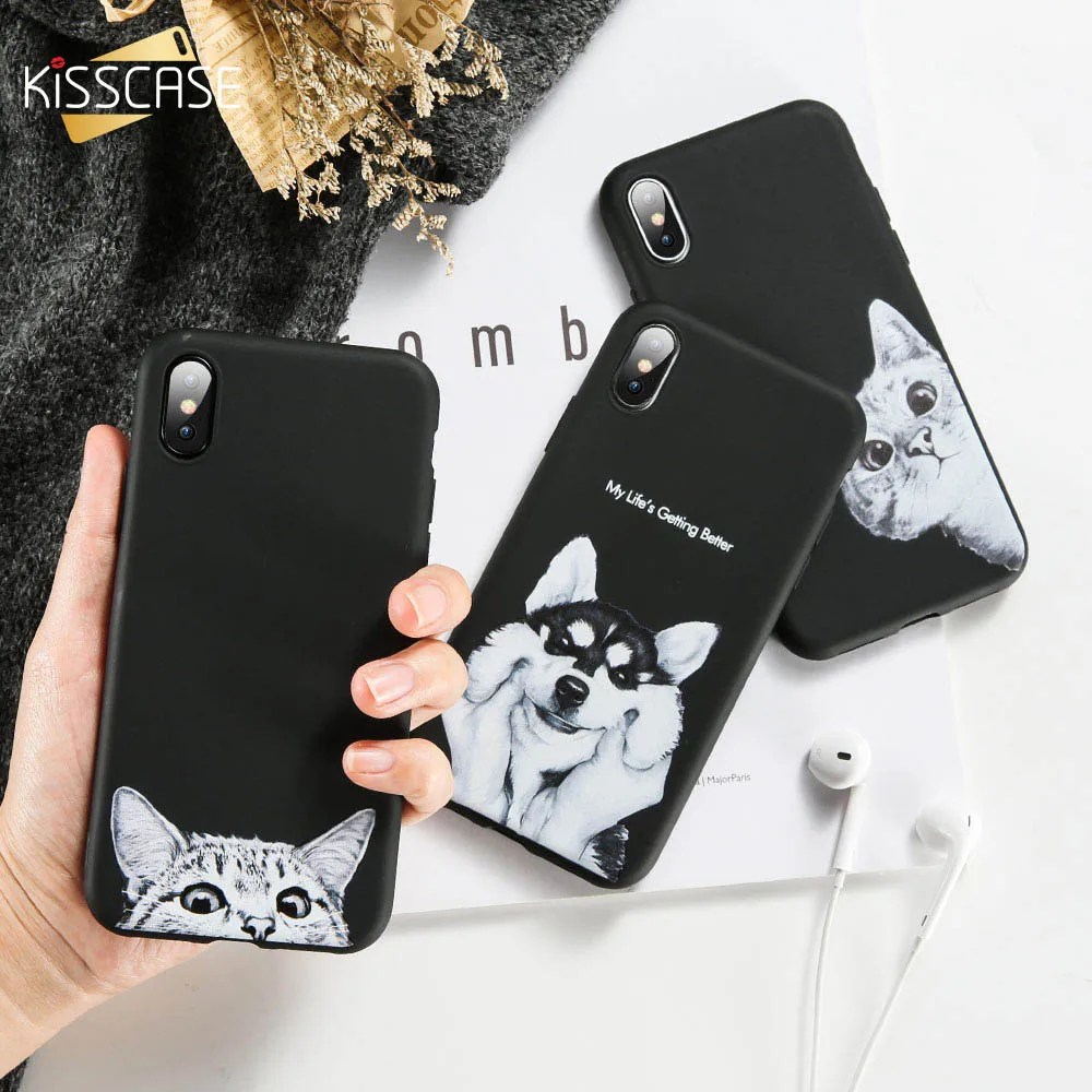 KISSCASE Embossed Phone Case For iPhone 5 S SE 7 8 6 6S Plus Cases Stars Space Soft TPU Cover X XS Max XR Accessories | Мобильные