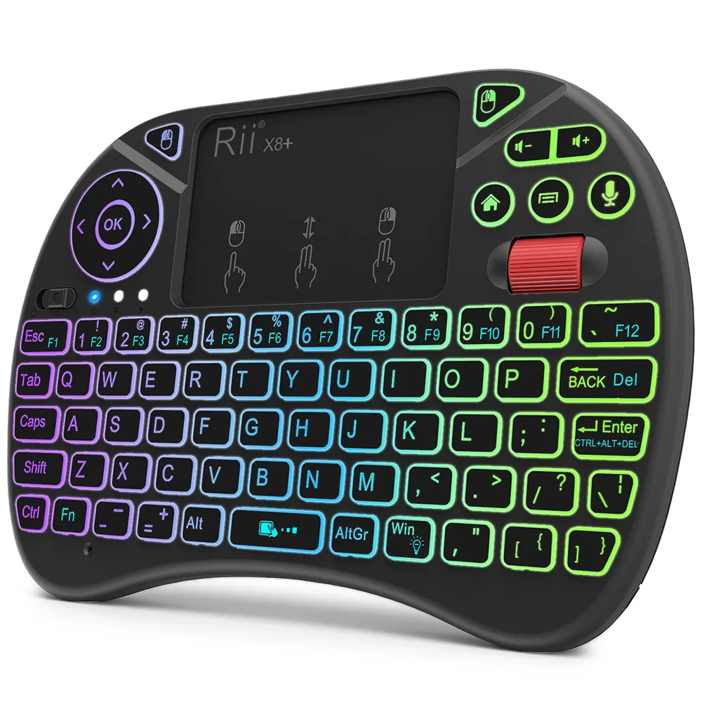 Rii X8 Plus 2 4 ГГц беспроводная мышь с клавиатурой тачпадом мини клавиатура teclado bluetooth