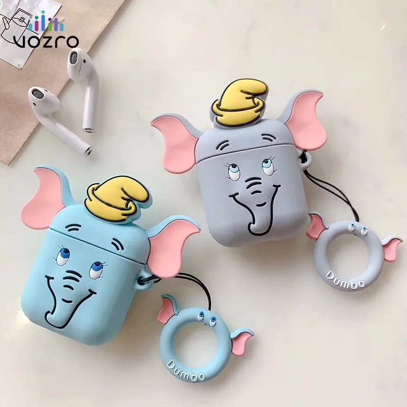

VOZRO Cartoon Wireless Bluetooth Earphone Case For Apple AirPods Silicone Headphones Cases For Airpods 2 Protective Cover