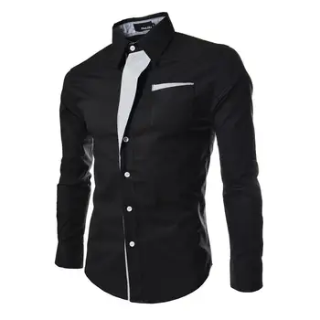 

MISSKY New Fashion Brand Camisa Masculina Long Sleeve Shirt Men Korean Slim Design Formal Casual Male Shirt
