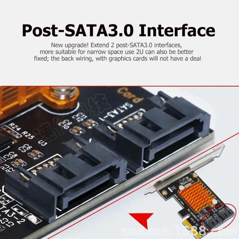 PCI-E a SATA 3,0 tarjeta de expansión de escritorio añadir TARJETA DE 2 puertos SATA III PCI Express adaptador