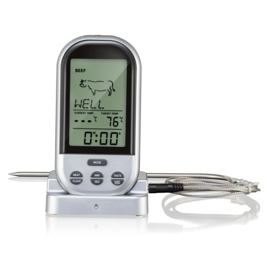 LCD Wireless Meat Thermometer With Sensor Probe For Kitchen Food Cooking Oven Meat BBQ Temperature Gauge LCD Wireless Meat Thermometer With Sensor Probe For Kitchen Food Cooking Oven Meat BBQ Temperature Gauge