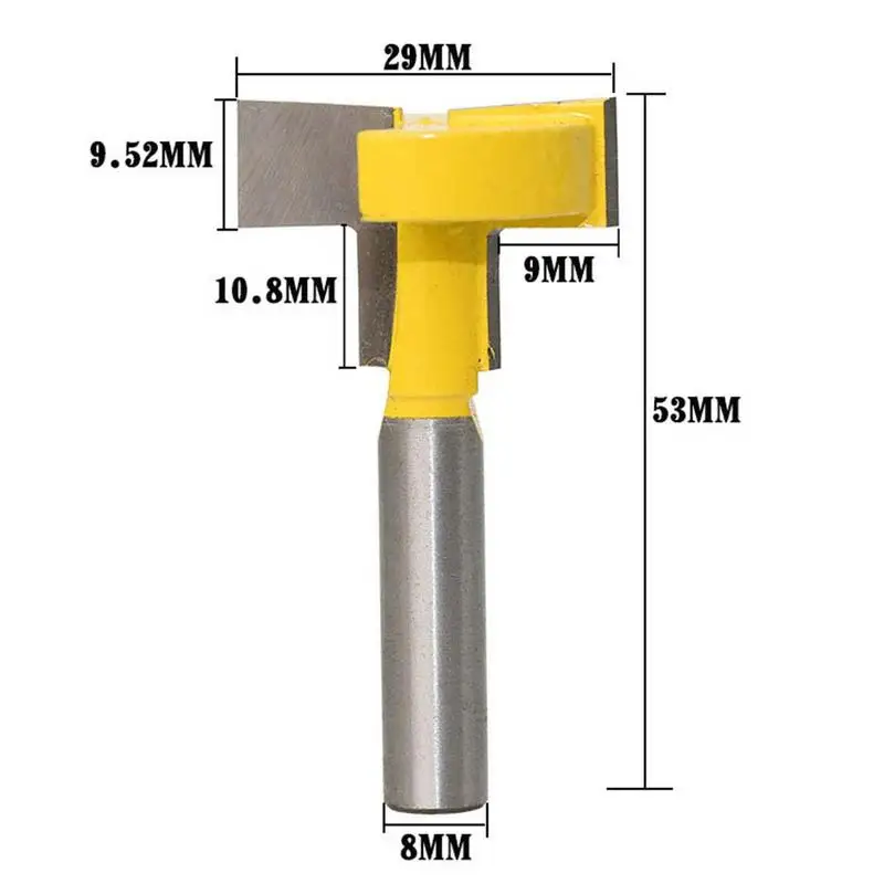 1 шт. 8 мм хвостовик Т-образное соединение и долбежный резак Т-образные долбежные и Т-образные Фрезерные фрезы для дерева