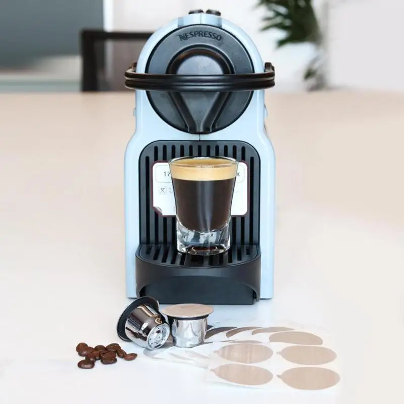 

1/2 Pcs/Set Stainless Steel Nespresso Reusable Coffee Capsule Coffee Tamper Refillable Cup Filter Nespresso Machines Maker Pod