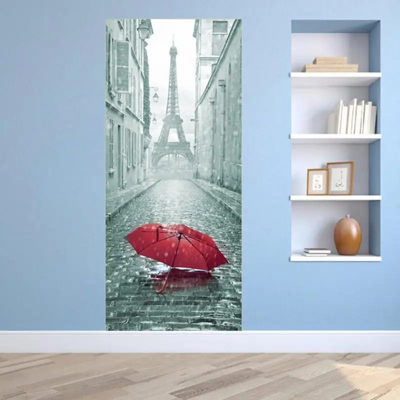 2 قطعة/المجموعة 3D الإبداعية ملصقات الباب جدار ملصقا DIY جدارية غرفة نوم ديكور المنزل المشارك PVC للماء الباب ملصقا تقليد 2 قطعة/المجموعة 3D الإبداعية ملصقات الباب جدار ملصقا DIY جدارية غرفة نوم ديكور المنزل المشارك PVC للماء الباب ملصقا تقليد