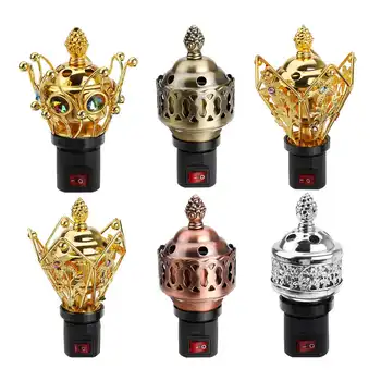 

Two/Three Plug Portable Mini Electric Bakhoor Burner Incense Metal Burners Square Pearl incense electric incense burner