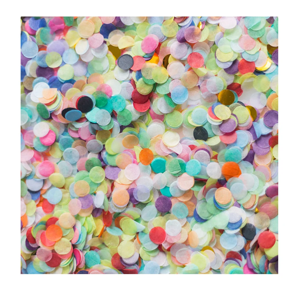 6packs Paper Confetti Round Disposable Colorful Confetti Scatters for