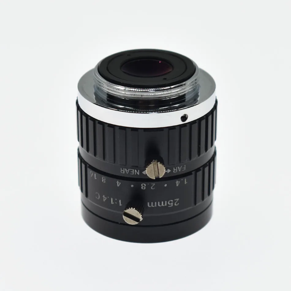  10MP HD Industrial Lens C/CS Interface Manual Aperture Fixed Focus 25mm Large Target Surface 2/3