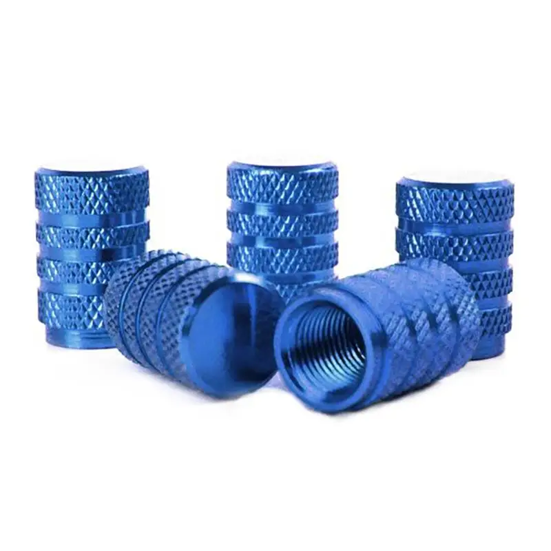 15mm Tire Valve Caps Knurled Anodized Machined Aluminum Alloy Bicycle