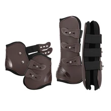 2/4 шт. Передние Задние Сапоги лошадь Регулируемый облегающие ногу ботфорты лошадей Передние Задние защитные наколенники для верховой езды; защиты лошадь рулька скобка