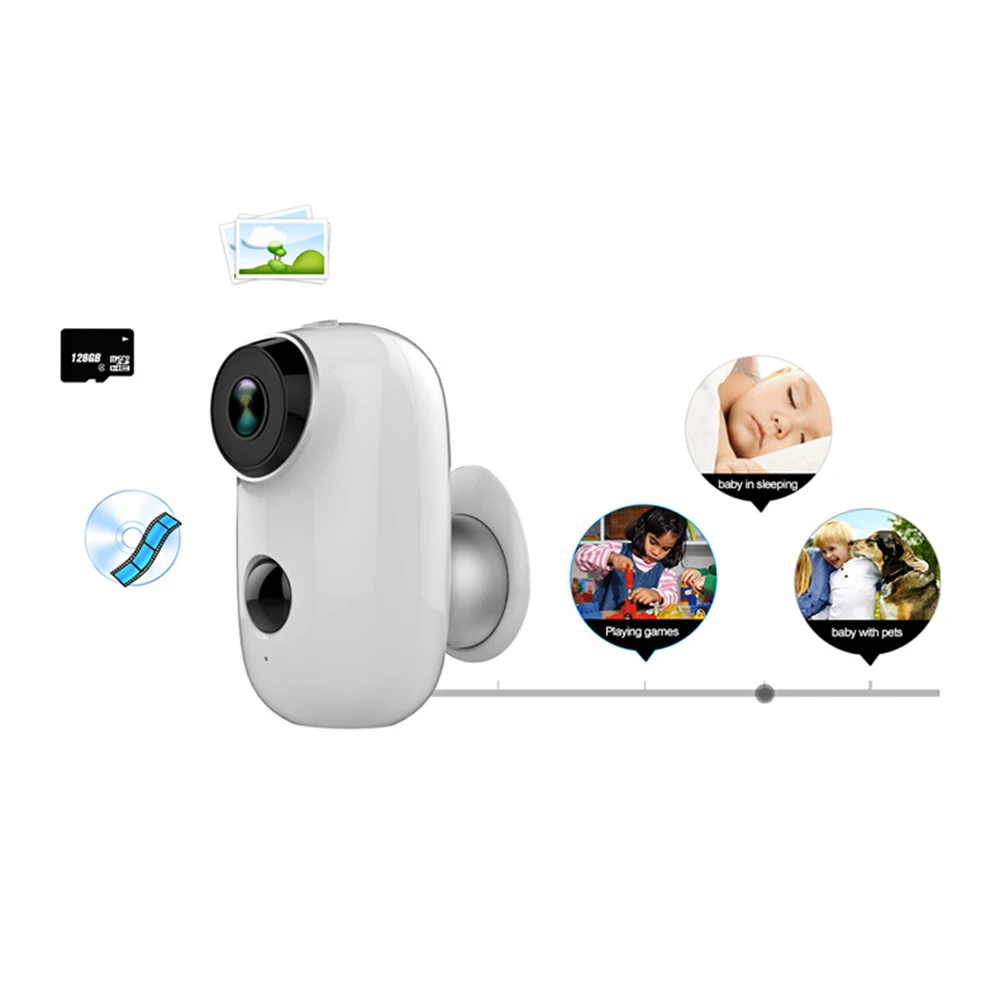

6000Mah Battery Powered Wireless Ip Camera Wifi Hd Surveillance Camera Waterproof Cctv Camera Indoor Outdoor Ir Record