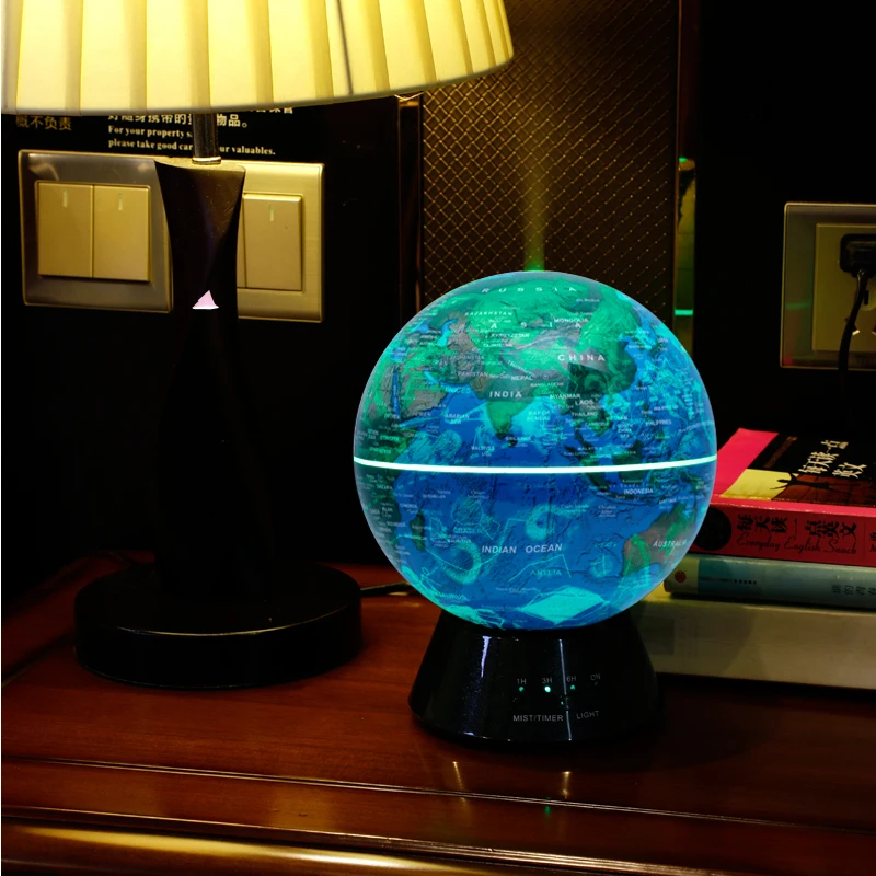 

Aromatherapy Machine Humidifier World Earth Atlas Globe Ultrasonic Essential Oil Aromatherapy Machine Home Quiet Fragrance Lamp