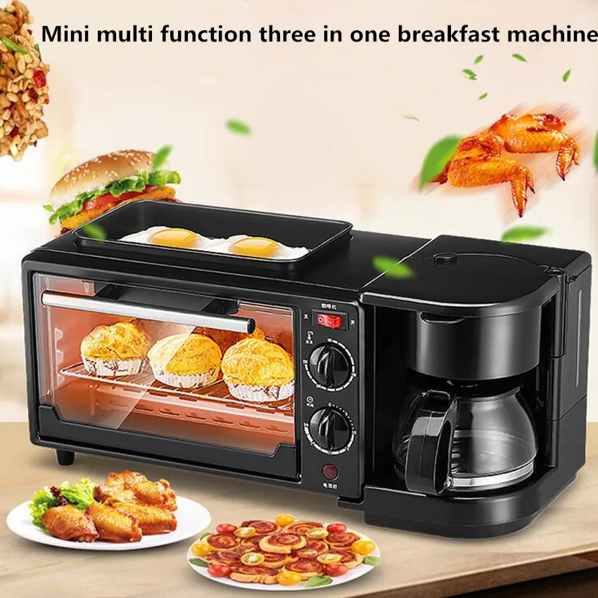 1pc 3 In 1 9l Breakfast Maker Home Mini Electric Oven Bread Maker