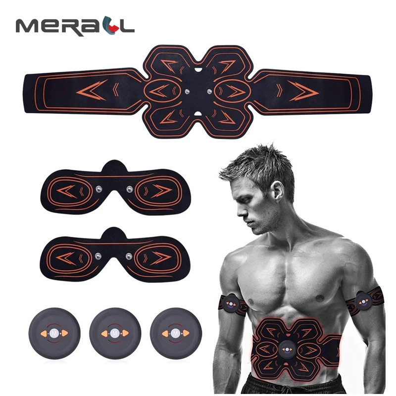 EMS Muscle Stimulator ABS Men Abdominal Muscle Trainer Smart Fitness Slimming Waist Belt Full Body Muscle Exerciser