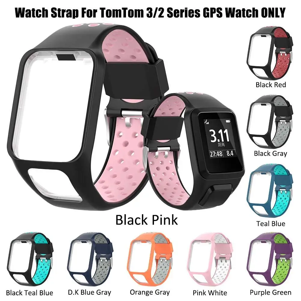 

Silicone Replacement Watchband Wrist Band Strap For TomTom 2 3 Series Runner 2 3 Spark Series Golfer 2 Adventurer GPS Watch