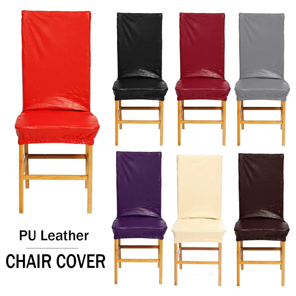 Waterproof Stretch PU Leather Elastic Seat Chair Cover Dirt resistant