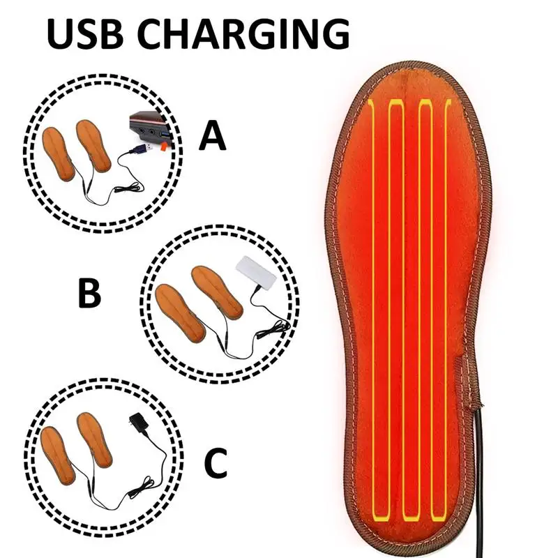 Женские, мужские, зимние, USB, с электрическим подогревом, стельки для походов, женские, для ног, с подогревом, колодки для обуви, USB, нагревательные стельки для носков, теплые вставки