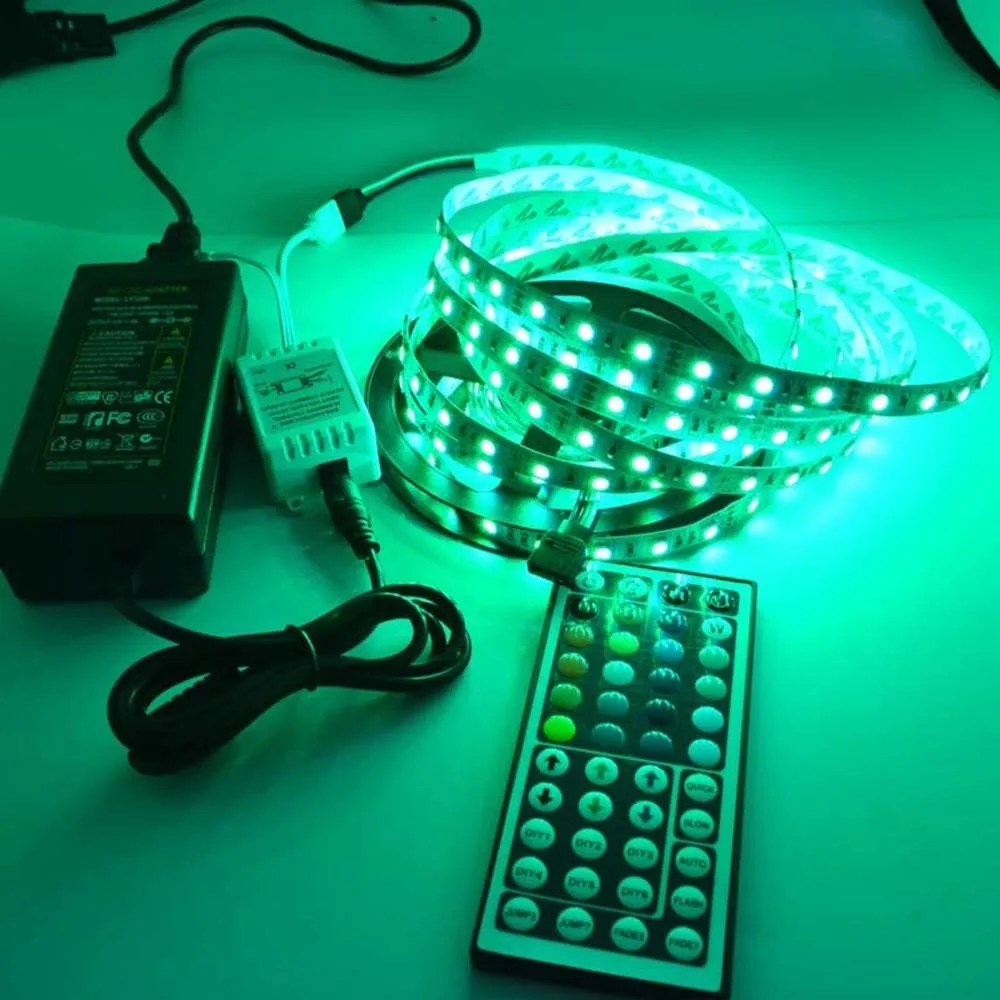 1 комплект 5 м IP65/IP20 Водонепроницаемый High end SMD5050 60 светодиодный/M RGB DC12V 5A