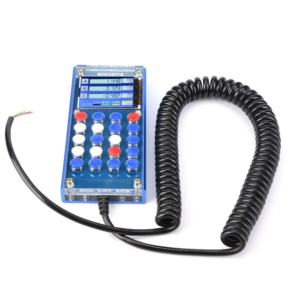 

6 Mach3 Digital LCD Display Hand Manual Control Box CNC Serial Interface