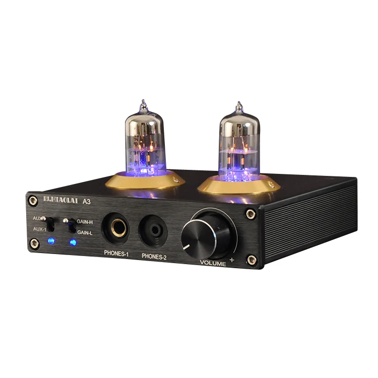 M7 HIFI 6N3 vacuum tube Headphone amplifier Join the MAX9722 audio decoder chip have high and low tone audio preamplifier A3