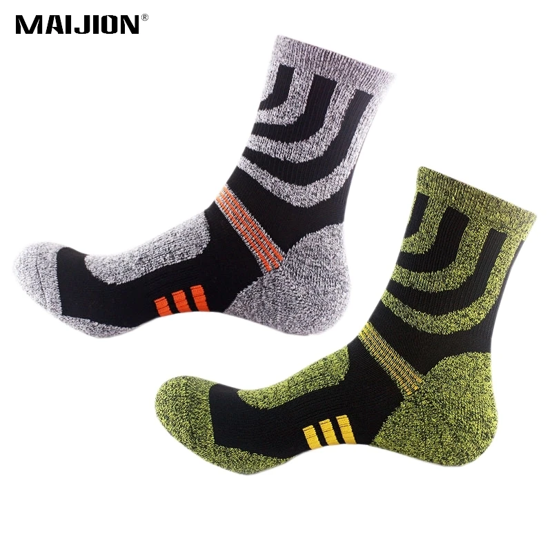 MAIJION 2 пар/упак. теплые мужские спортивные носки для уличного футбола мягкие