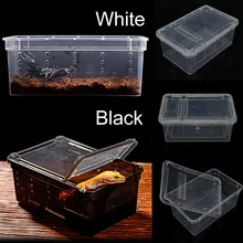 19x12,5x7,5 см Террариум для рептилий прозрачная пластиковая коробка насекомых рептилий транспортная разведение живое питание кормушка