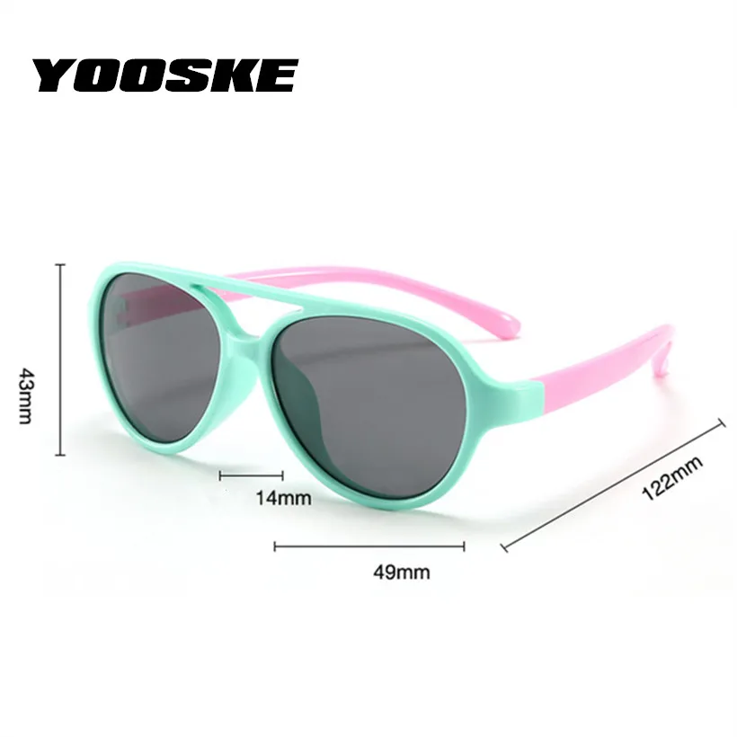 YOOSKE поляризованные детские солнцезащитные очки для мальчиков и девочек детские защитные силиконовые солнцезащитные очки UV400 очки оттенки подарок для детей очки