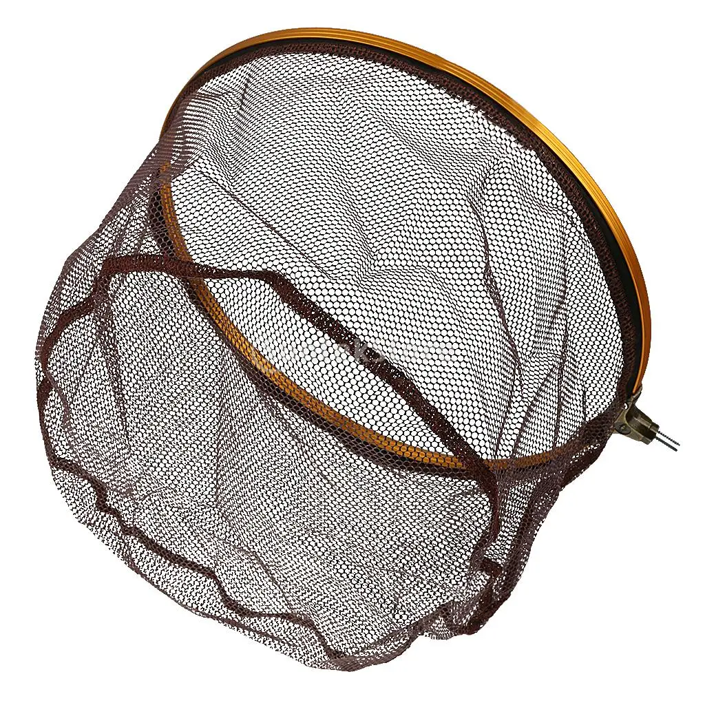 Stainless Steel Fishing Landing Net Carp Trout Fish Net Hand Net-D29/35cm  Rive Fishing Ocean Sea Fishing Head Net